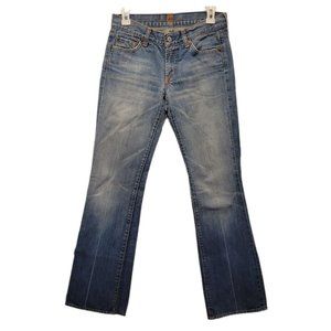 7 For All Mankind Womens Light Wash Mid Rise  Bootcut Jeans Size 27